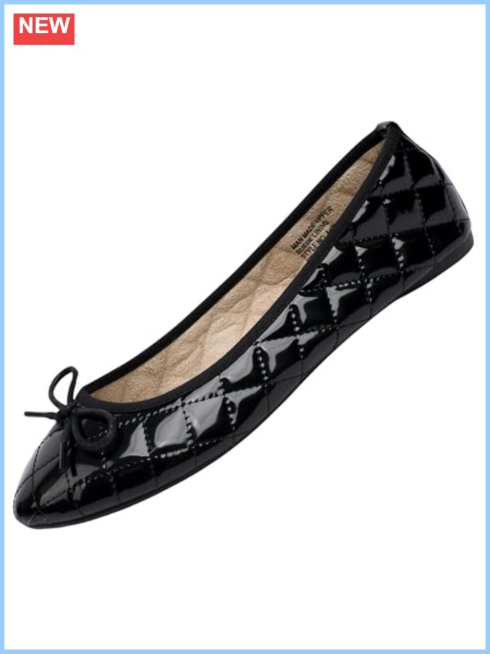 Faux Leather Quilted Ballet Flats Slip-On Round Toe Comfort Work Shoes